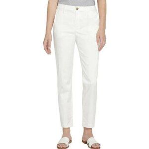 Nautica Women’s White Stretch Ankle Pants Size 6/28 NWT Slim Tapered Fit
